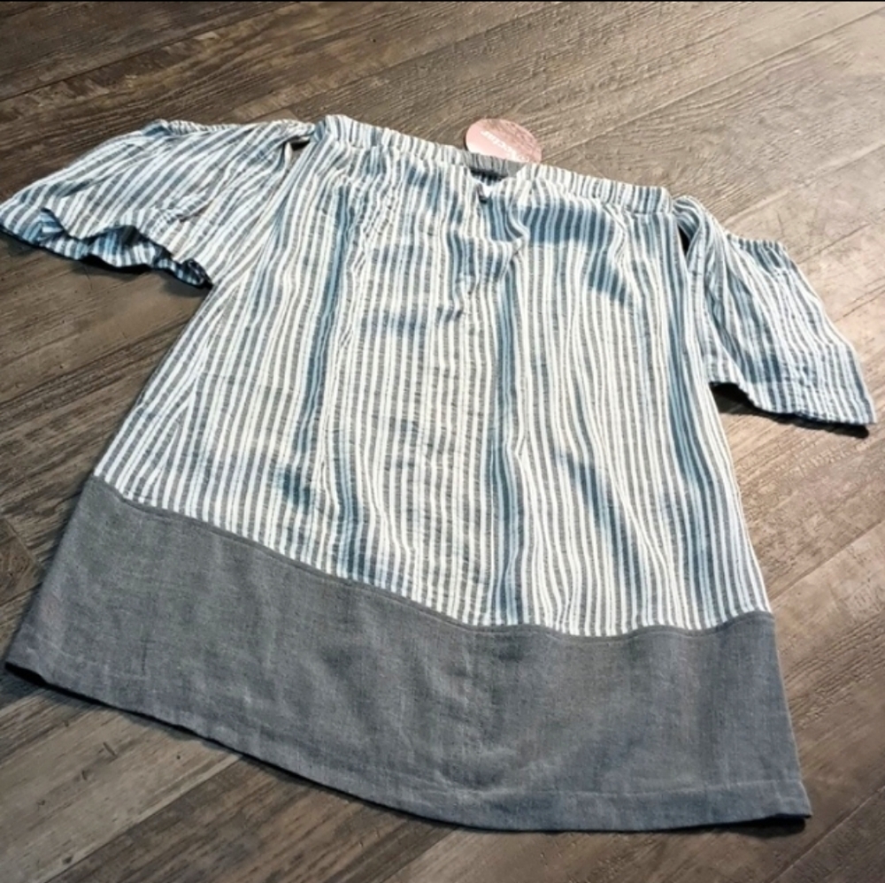 Women's Striped Off The Shoulder Mini Dress